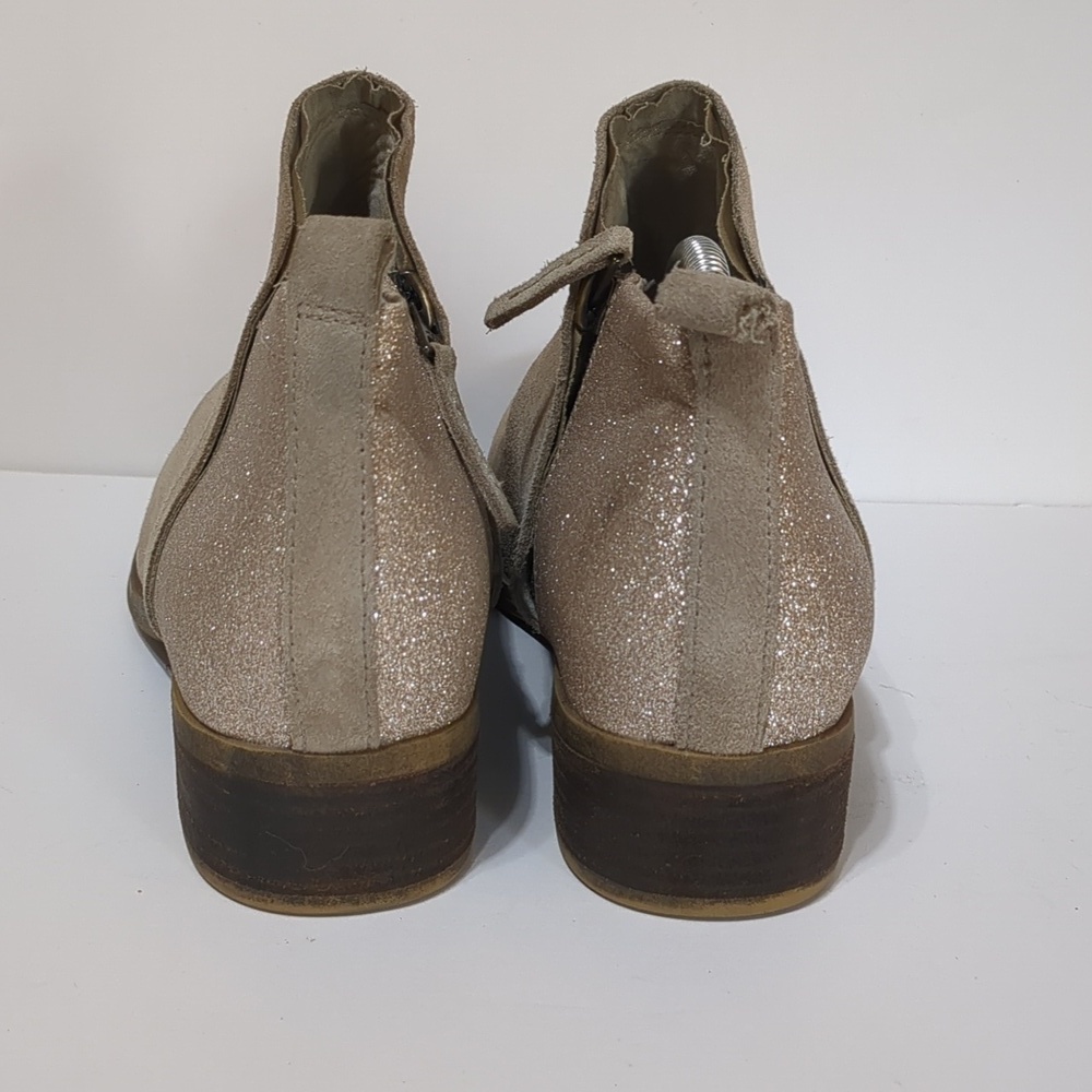 TOMS Deia Oxford Suede Glimmer Ankle Booties 7.5 - Picture 3 of 8
